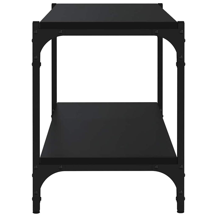Comodă TV, negru, 80x33x41 cm, lemn prelucrat și oțel - WALTI WALTI