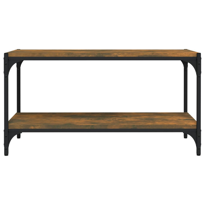 Comodă TV, stejar fumuriu, 80x33x41 cm, lemn prelucrat și oțel WALTI