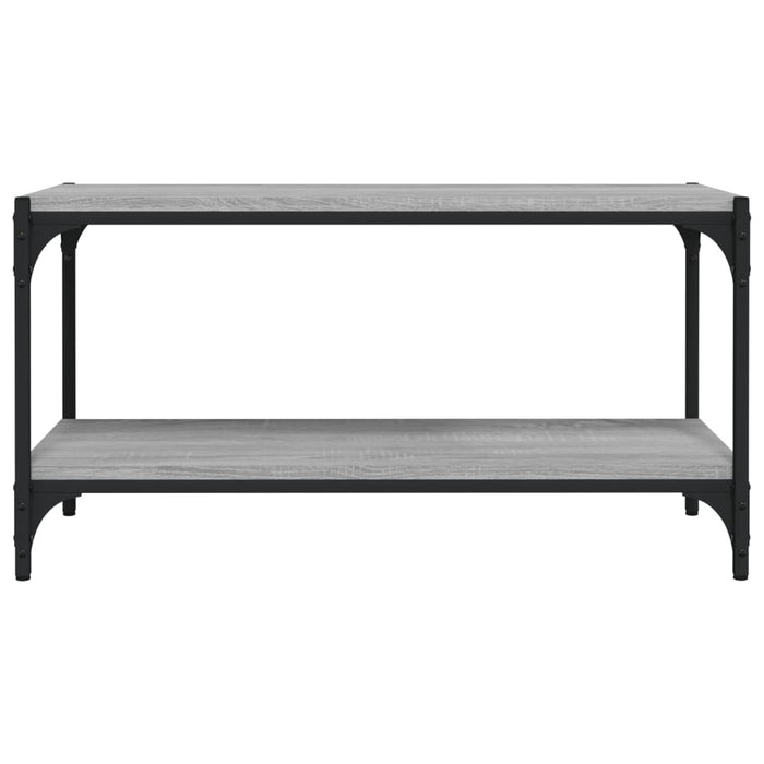 Comodă TV, gri sonoma, 80x33x41 cm, lemn prelucrat și oțel - WALTI WALTI