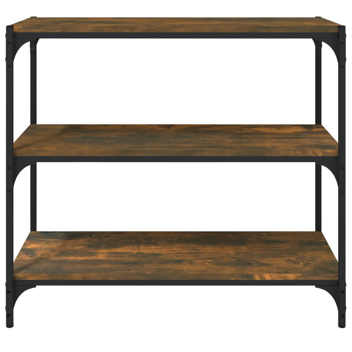 Raft cărți stejar fumuriu 80x33x70,5 cm, lemn prelucrat și oțel - WALTI WALTI