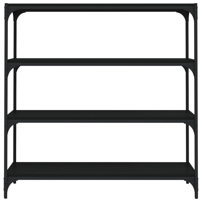 Bibliotecă, negru, 100x33x100 cm, lemn prelucrat și oțel WALTI