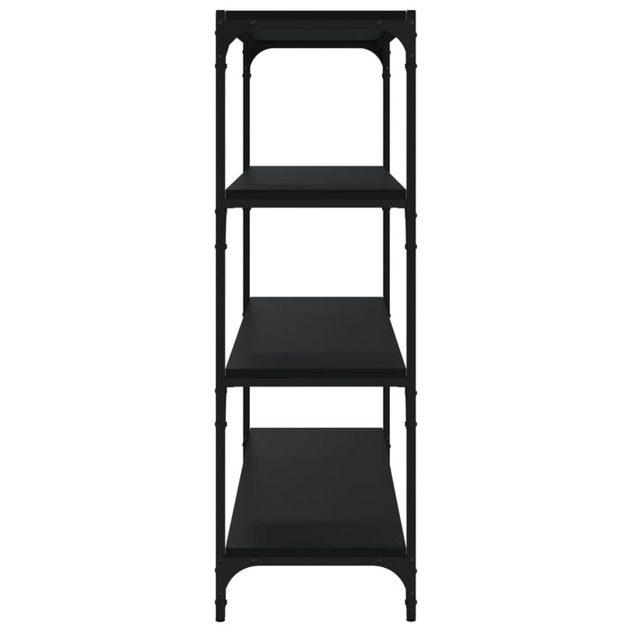 Bibliotecă, negru, 100x33x100 cm, lemn prelucrat și oțel WALTI