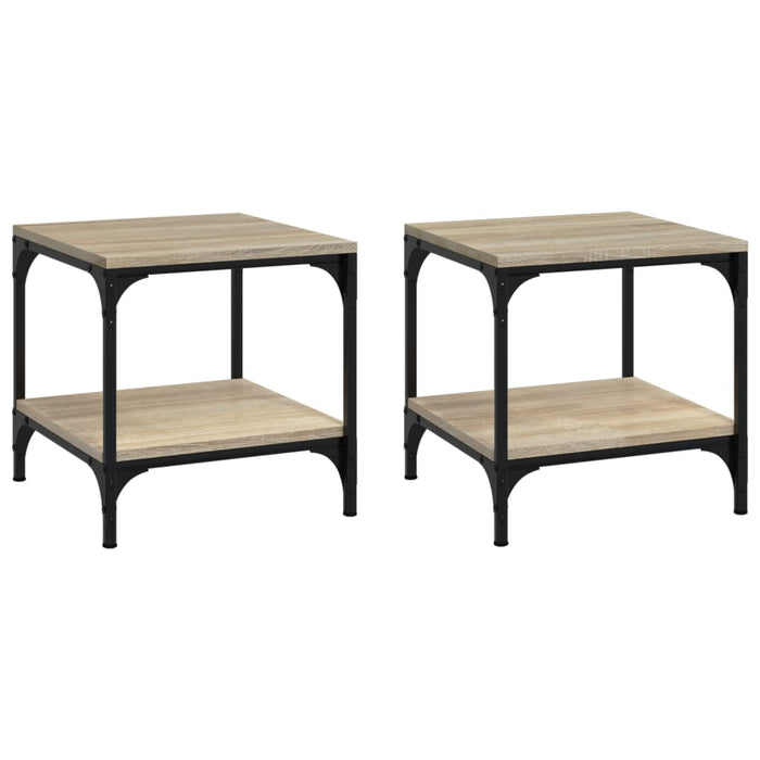 Mese laterale 2 buc. stejar sonoma 40x40x40 cm lemn prelucrat - WALTI WALTI