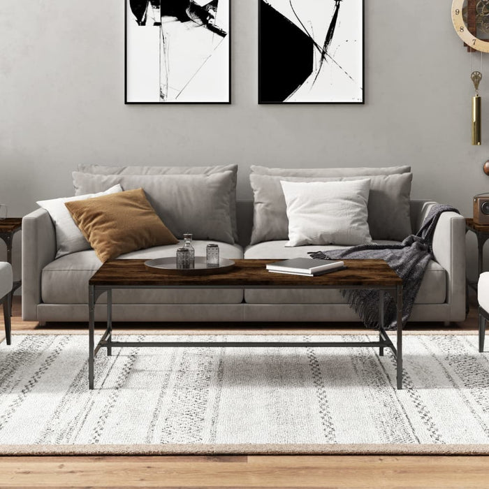 Măsuță de cafea, stejar fumuriu, 80x50x35 cm, lemn prelucrat - WALTI WALTI
