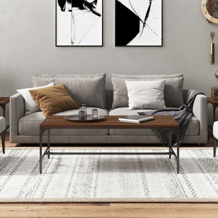 Măsuță de cafea, stejar maro, 80x50x35 cm, lemn prelucrat WALTI