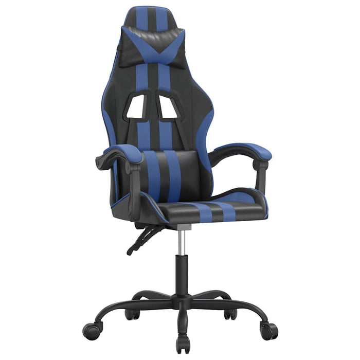 Scaun de gaming pivotant, negru și albastru, piele ecologică - WALTI WALTI