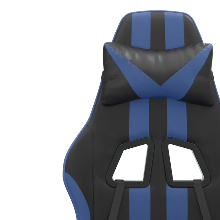 Scaun de gaming pivotant, negru și albastru, piele ecologică - WALTI WALTI