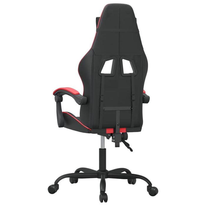 Scaun de gaming pivotant, negru și roșu, piele ecologică - WALTI WALTI