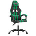 Scaun de gaming pivotant, negru și verde, piele ecologică - WALTI WALTI