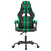 Scaun de gaming pivotant, negru și verde, piele ecologică - WALTI WALTI