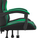 Scaun de gaming pivotant, negru și verde, piele ecologică - WALTI WALTI