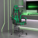 Scaun de gaming pivotant, negru și verde, piele ecologică - WALTI WALTI