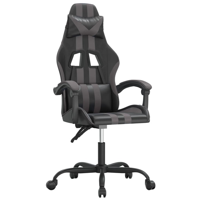 Scaun de gaming pivotant, negru și gri, piele ecologică - WALTI WALTI