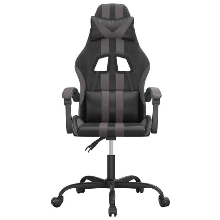 Scaun de gaming pivotant, negru și gri, piele ecologică - WALTI WALTI