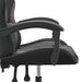 Scaun de gaming pivotant, negru și gri, piele ecologică - WALTI WALTI