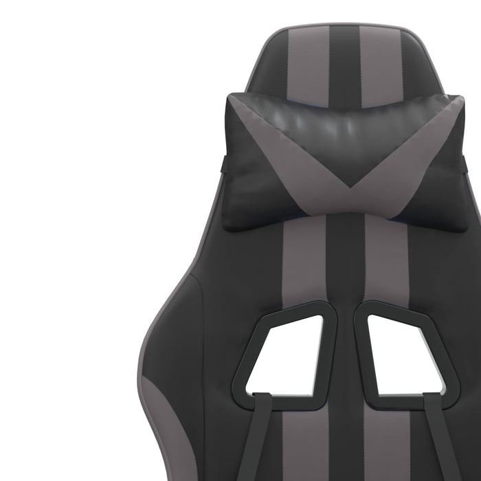 Scaun de gaming pivotant, negru și gri, piele ecologică - WALTI WALTI