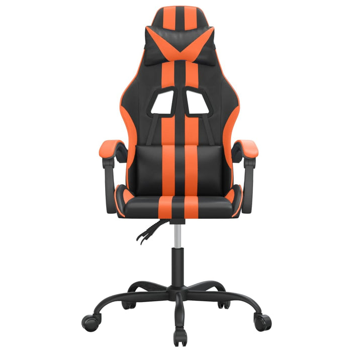 Scaun de gaming pivotant, negru și portocaliu, piele ecologică - WALTI WALTI