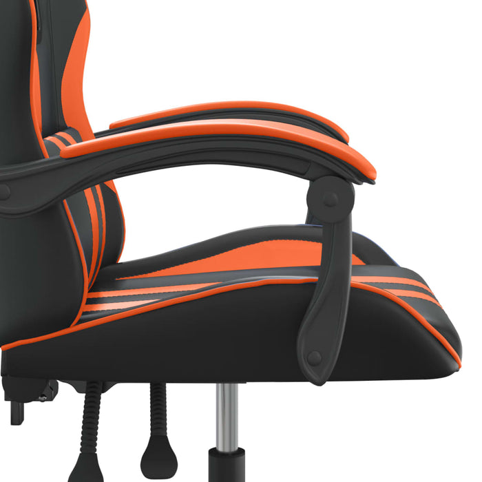 Scaun de gaming pivotant, negru și portocaliu, piele ecologică - WALTI WALTI