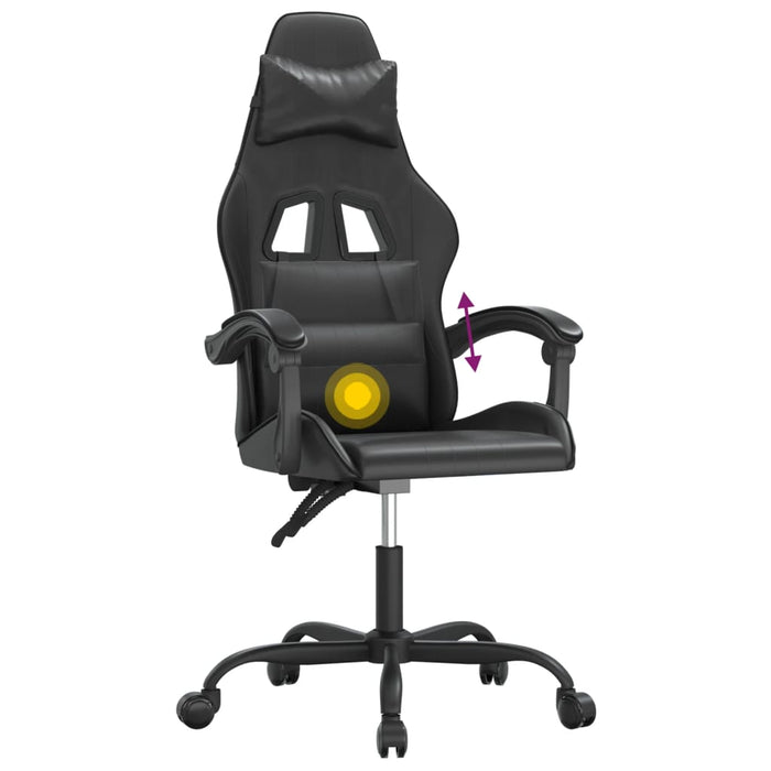 Scaun de gaming pivotant, negru, piele ecologică - WALTI WALTI
