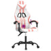 Scaun de gaming pivotant, alb și roz, piele ecologică - WALTI WALTI