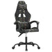 Scaun de gaming pivotant, negru și camuflaj, piele ecologică - WALTI WALTI