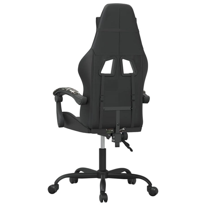 Scaun de gaming pivotant, negru și camuflaj, piele ecologică - WALTI WALTI