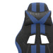 Scaun gaming pivotant/suport picioare negru/albastru piele eco - WALTI WALTI