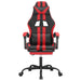 Scaun de gaming pivotant/suport picioare negru/roșu piele eco - WALTI WALTI