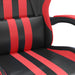 Scaun de gaming pivotant/suport picioare negru/roșu piele eco - WALTI WALTI