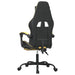 Scaun de gaming pivotant/suport picioare negru/auriu piele eco - WALTI WALTI