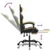 Scaun de gaming pivotant/suport picioare negru/auriu piele eco - WALTI WALTI
