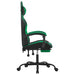 Scaun de gaming pivotant/suport picioare negru/verde piele eco - WALTI WALTI