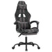 Scaun de gaming pivotant/suport picioare negru/gri piele eco - WALTI WALTI