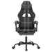 Scaun de gaming pivotant/suport picioare negru/gri piele eco - WALTI WALTI
