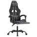 Scaun de gaming pivotant/suport picioare negru/gri piele eco - WALTI WALTI