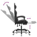 Scaun de gaming pivotant/suport picioare negru/gri piele eco - WALTI WALTI
