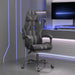 Scaun de gaming pivotant/suport picioare negru/gri piele eco - WALTI WALTI