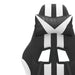 Scaun gaming pivotant/suport picioare negru/alb piele eco - WALTI WALTI