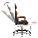 Scaun de gaming pivotant/suport picioare negru/oranj piele eco - WALTI WALTI