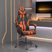 Scaun de gaming pivotant/suport picioare negru/oranj piele eco - WALTI WALTI
