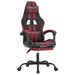 Scaun gaming pivotant/suport picioare negru/roșu vin piele eco - WALTI WALTI