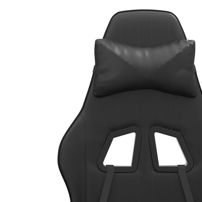 Scaun de gaming pivotant/suport picioare negru piele ecologică - WALTI WALTI