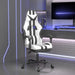 Scaun de gaming pivotant cu suport picioare alb&negru piele eco - WALTI WALTI