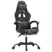 Scaun de gaming cu suport picioare negru/camuflaj piele eco - WALTI WALTI