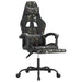 Scaun de gaming cu suport picioare negru/camuflaj piele eco - WALTI WALTI