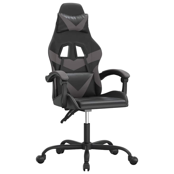 Scaun de gaming pivotant, negru și gri, piele ecologică - WALTI WALTI