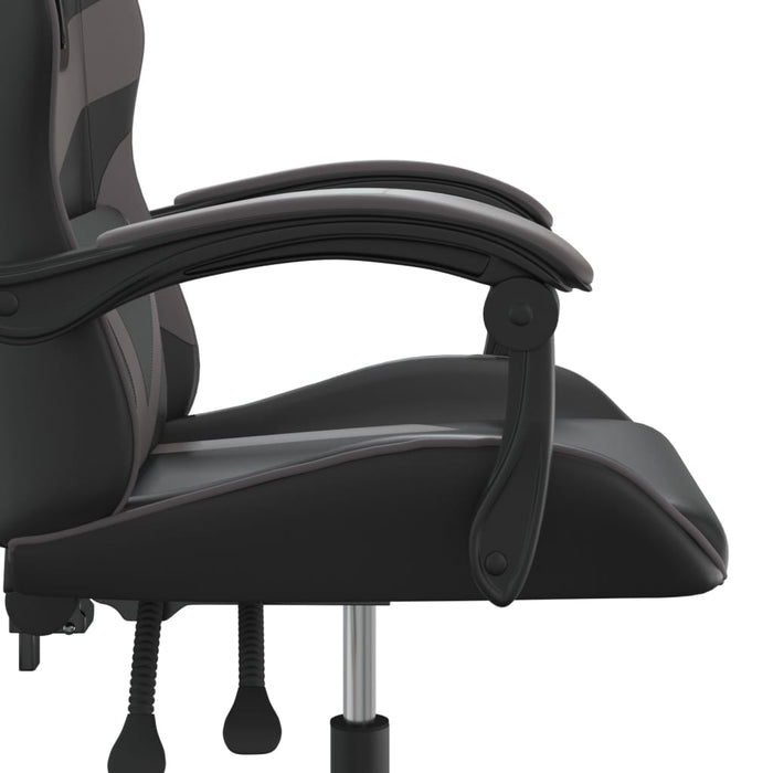 Scaun de gaming pivotant, negru și gri, piele ecologică - WALTI WALTI