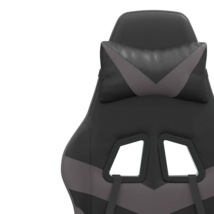 Scaun de gaming pivotant, negru și gri, piele ecologică - WALTI WALTI