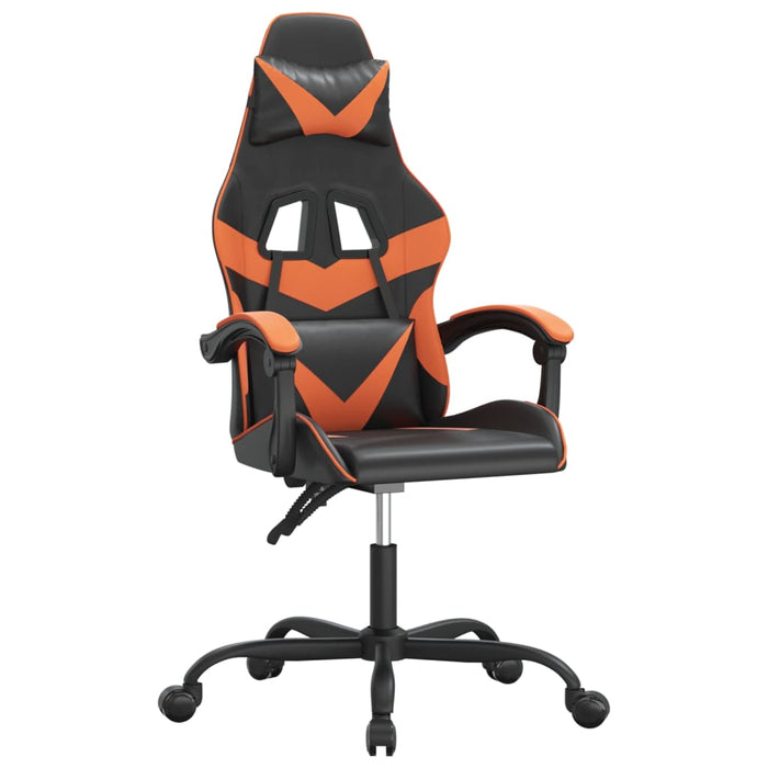 Scaun de gaming pivotant, negru și portocaliu, piele ecologică - WALTI WALTI