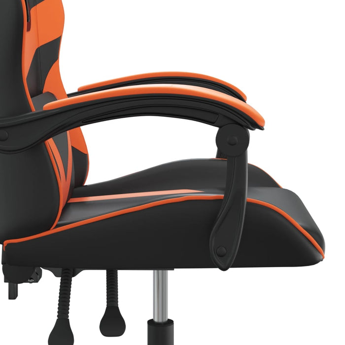 Scaun de gaming pivotant, negru și portocaliu, piele ecologică - WALTI WALTI
